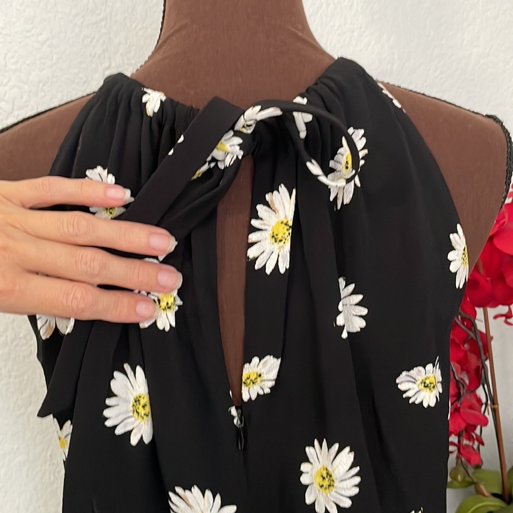 kate spade Black Daisy Print Midi Dress - Picture 4 of 6